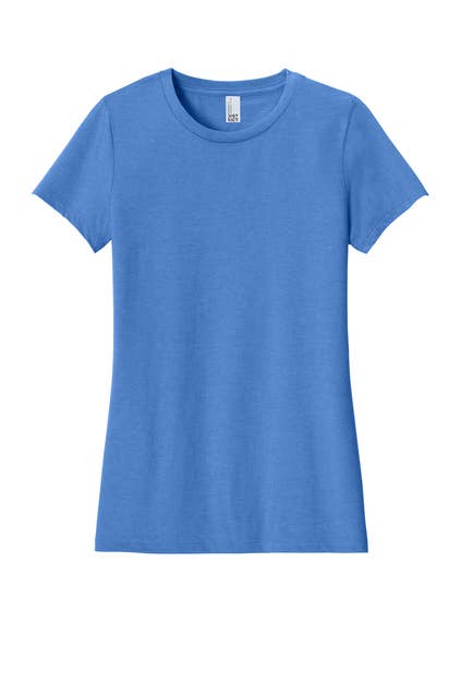 District® Women’s Perfect Blend® CVC Tee: Heathered Navy / S