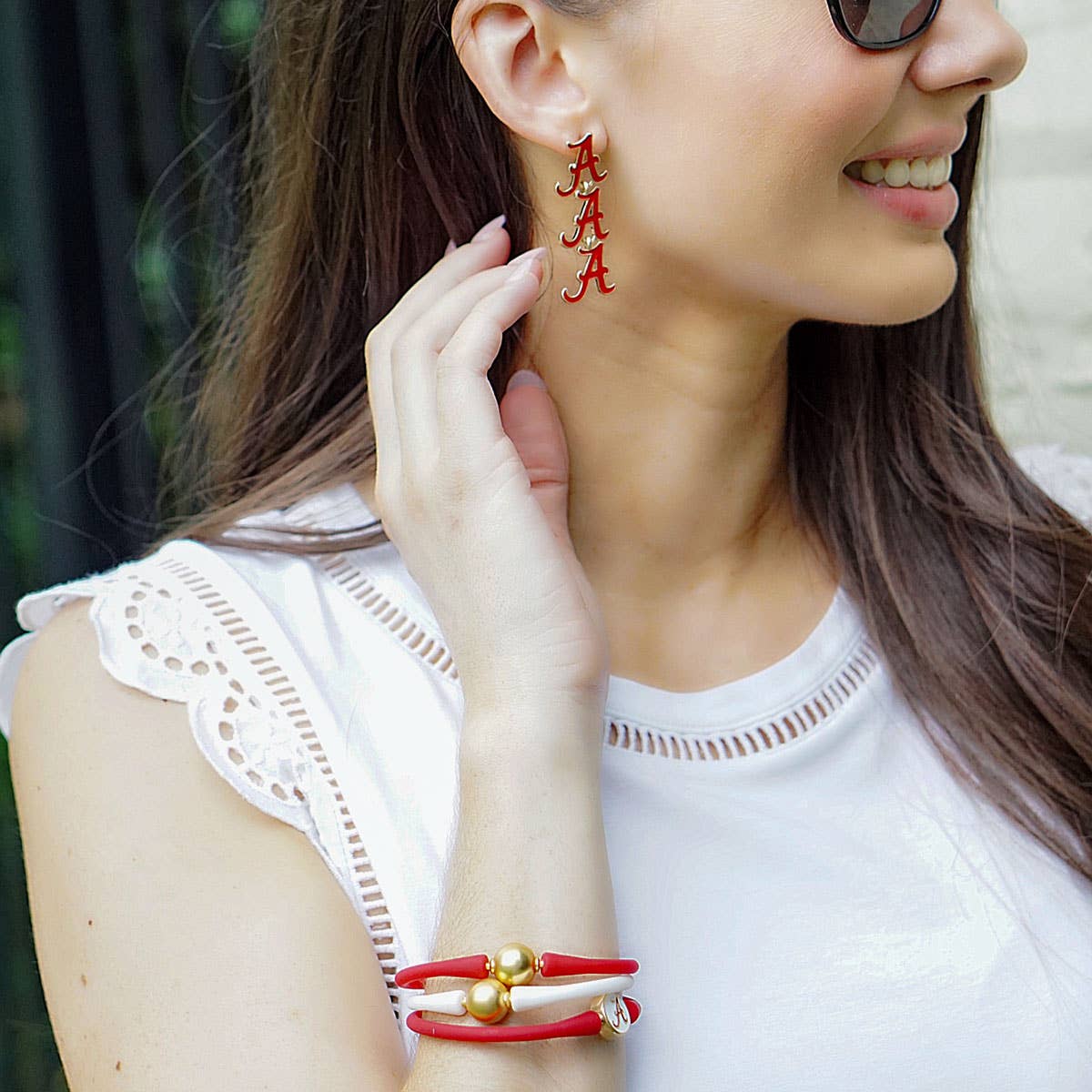 Alabama Crimson Tide Silicone Bali Bracelet: Crimson