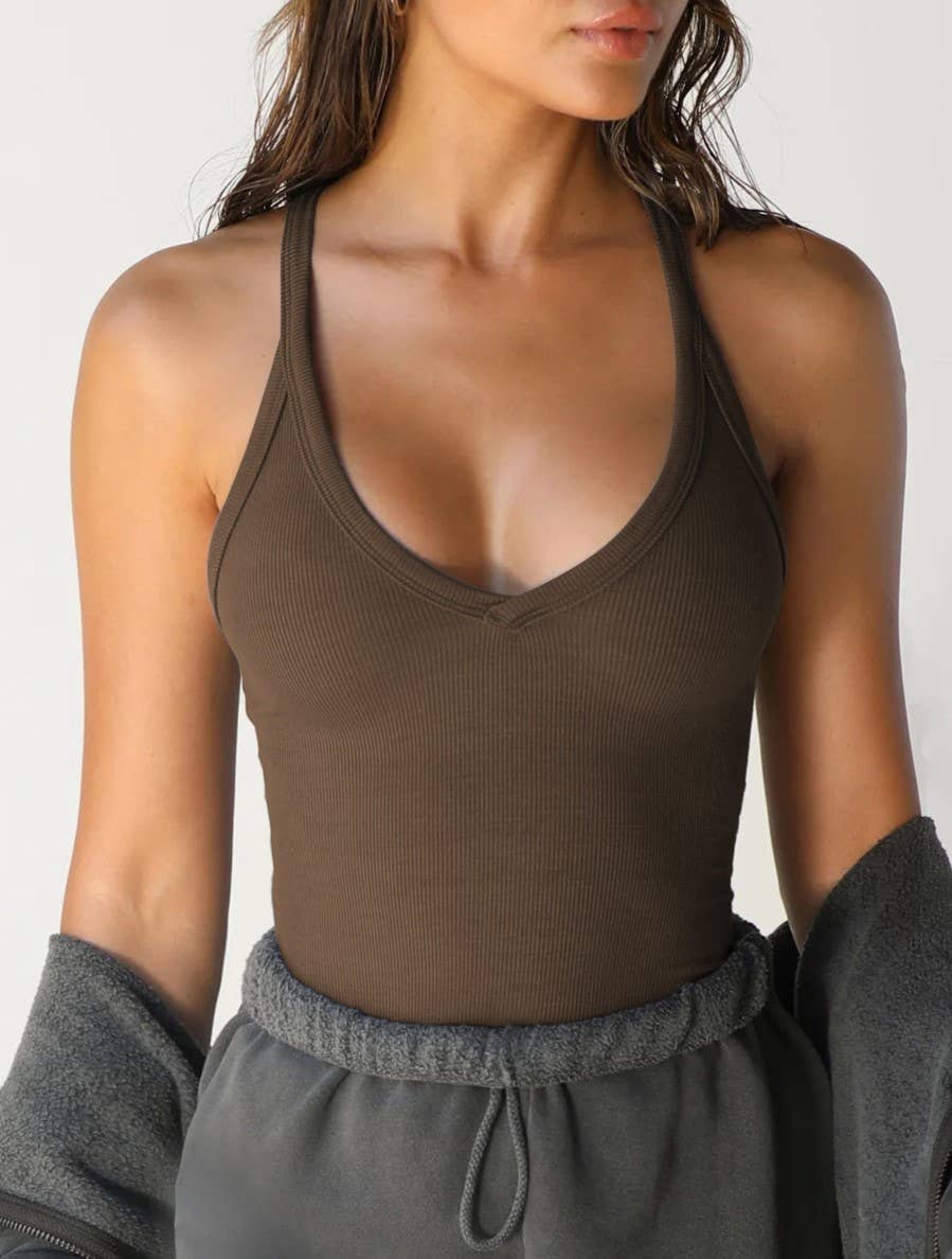 Y2k Knitted Sexy Slim Fit Camisole Top: White / M