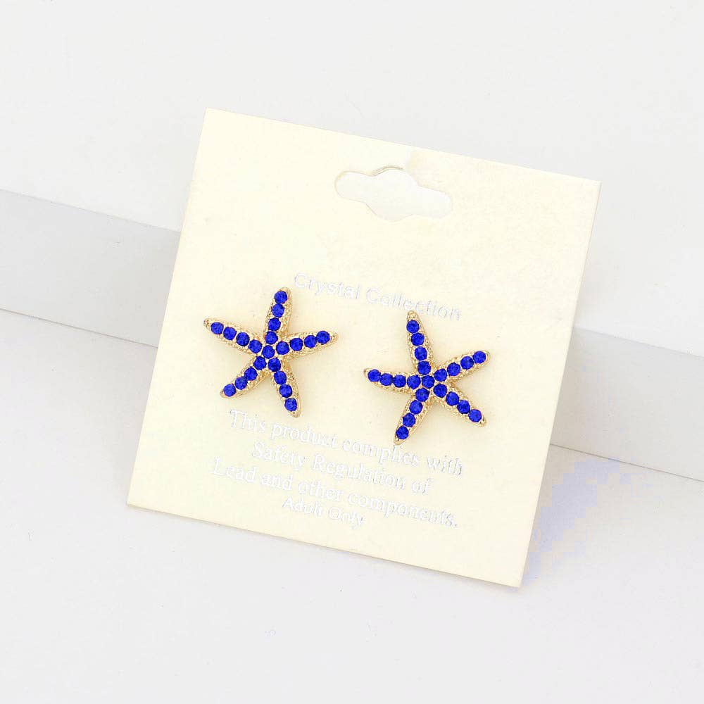 Crystal Starfish Stud Earrings
: Rg Peach