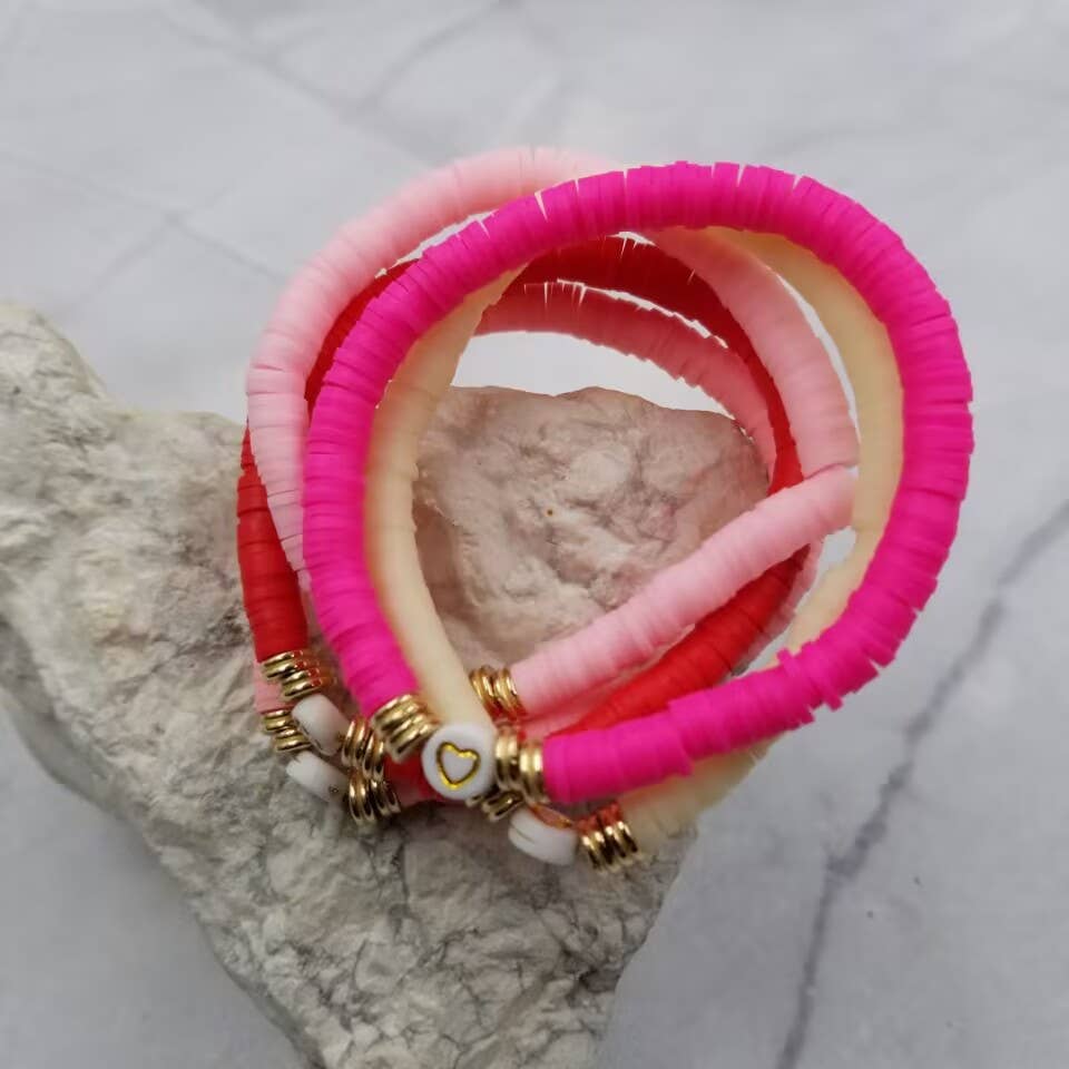 Romantic Heishi Bracelet - Valentine's Day
