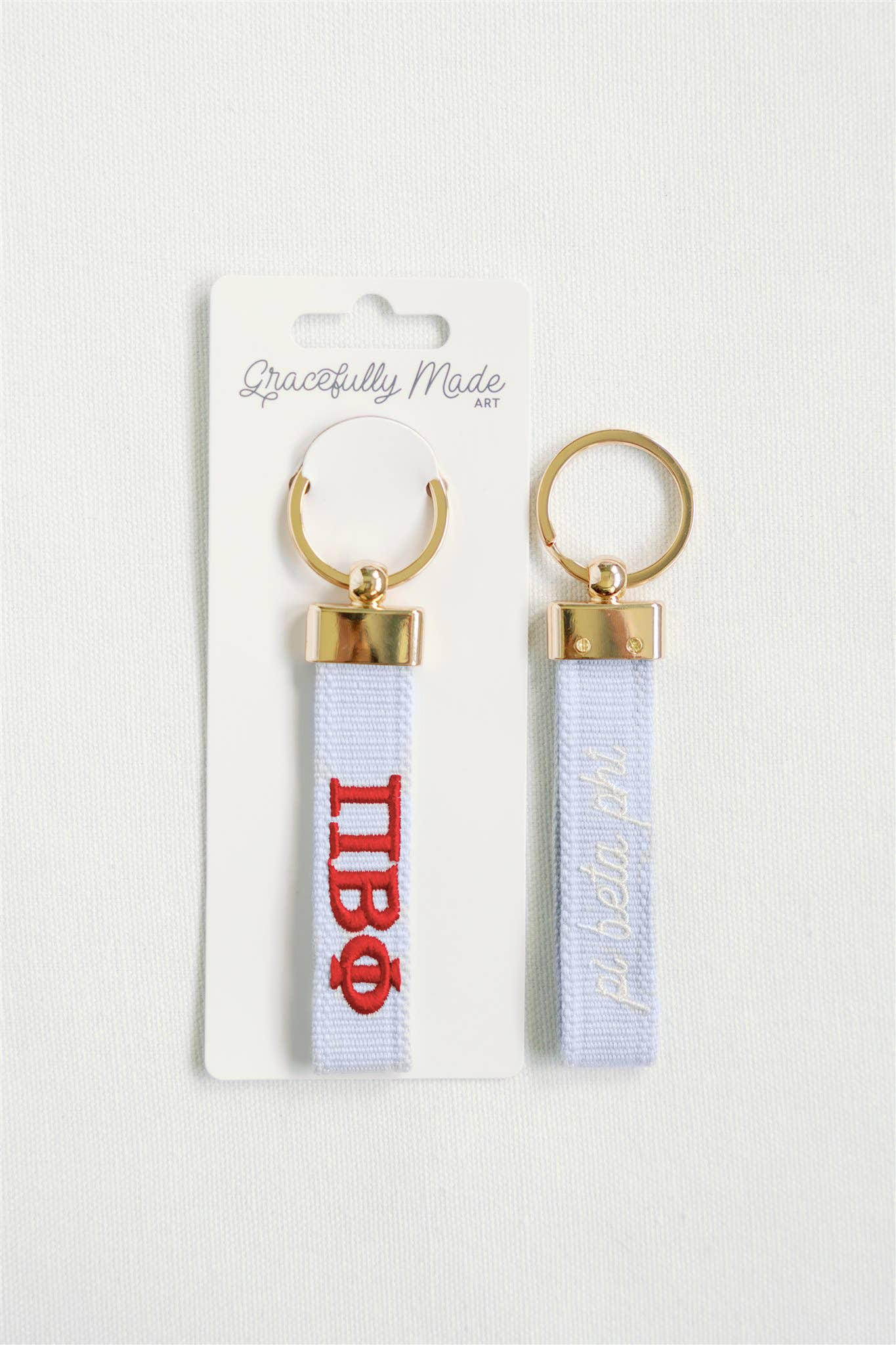 Pi Beta Phi Embroidered Keychain, Sorority