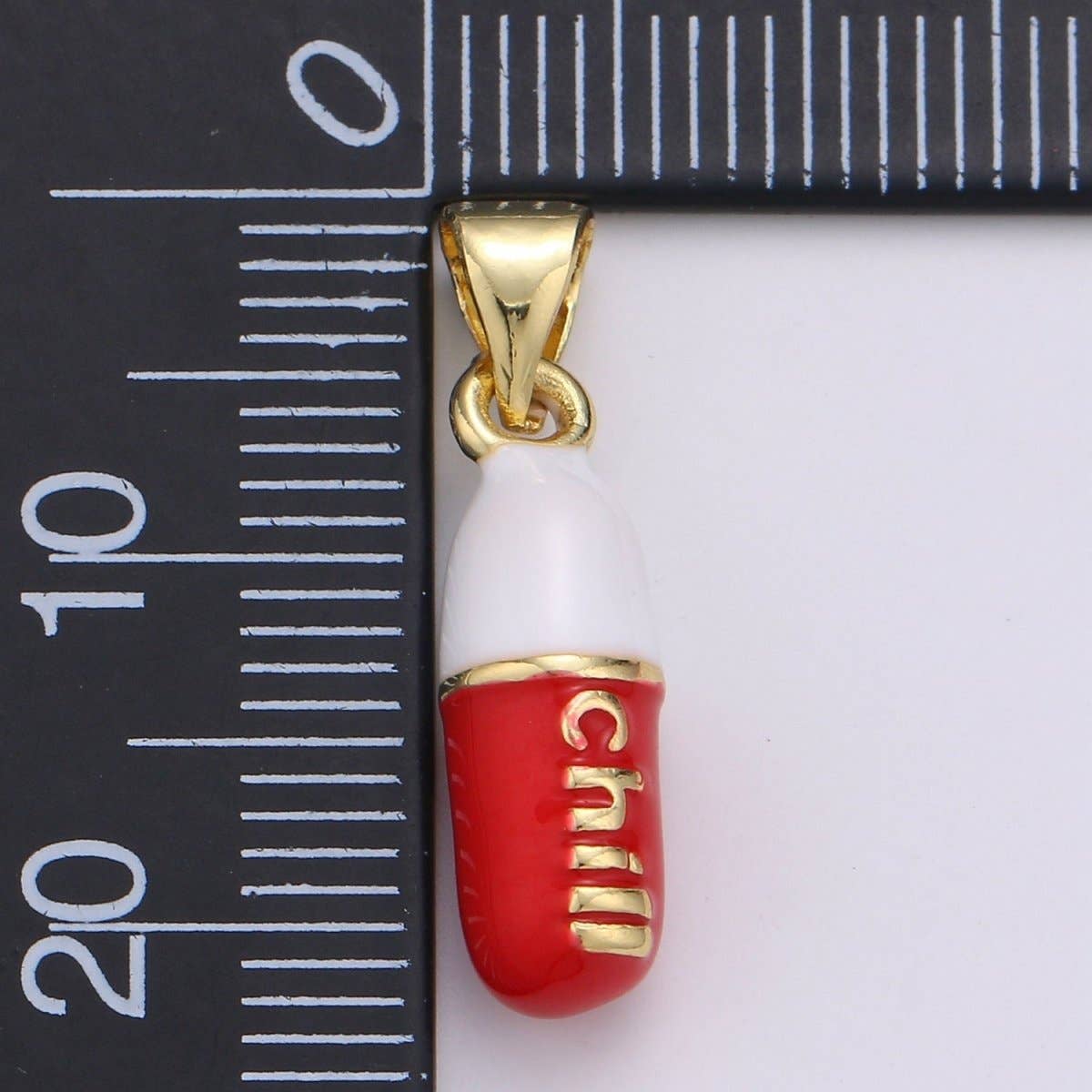 Mini 24K Gold Filled Pill Bar Charm Enamel Pink Love Chill Happy Pill Pendant for Bracelet Necklace Earring Component Supply 23x5mm J-203~J-207,J-209~J-213,J-244~J-248: Chill Teal