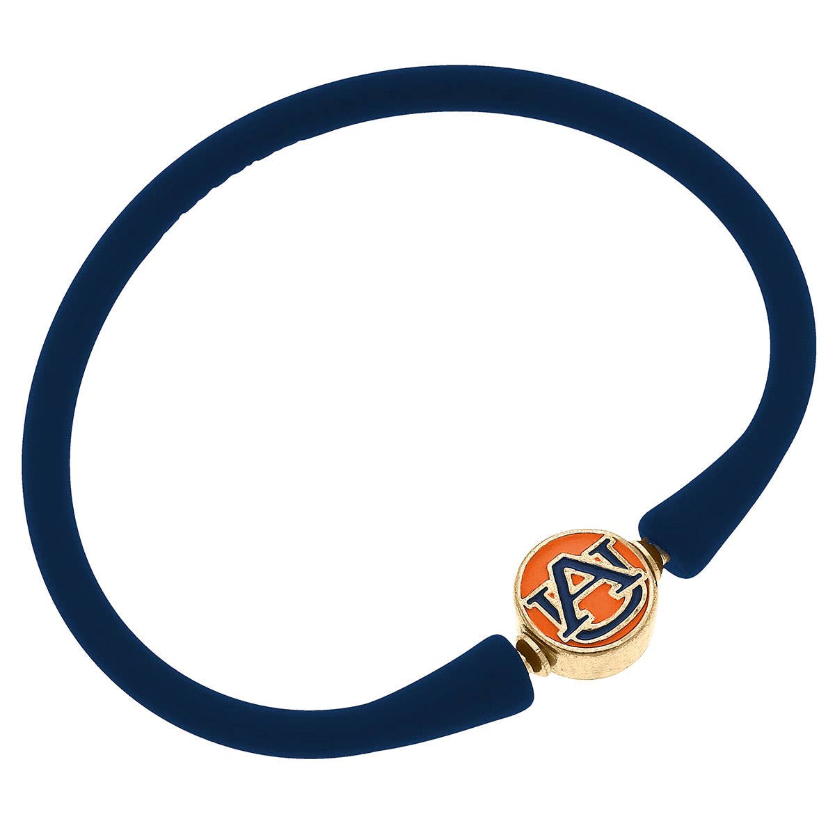 Auburn Tigers Enamel Silicone Bali Bracelet: Burnt Orange
