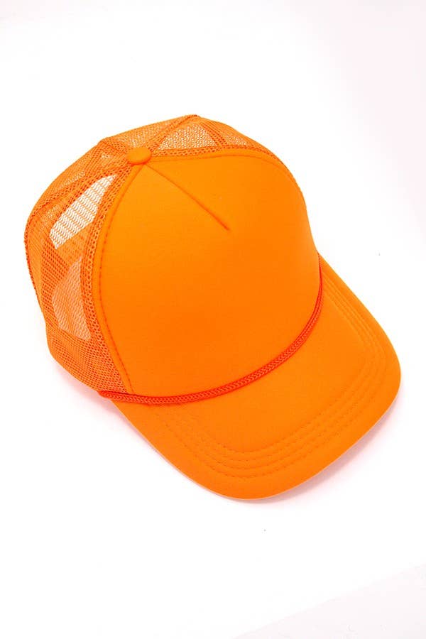 TRUCKER HAT FOAM FRONT MESH BACK HAT CAP | 40HW725: RED/WHITE