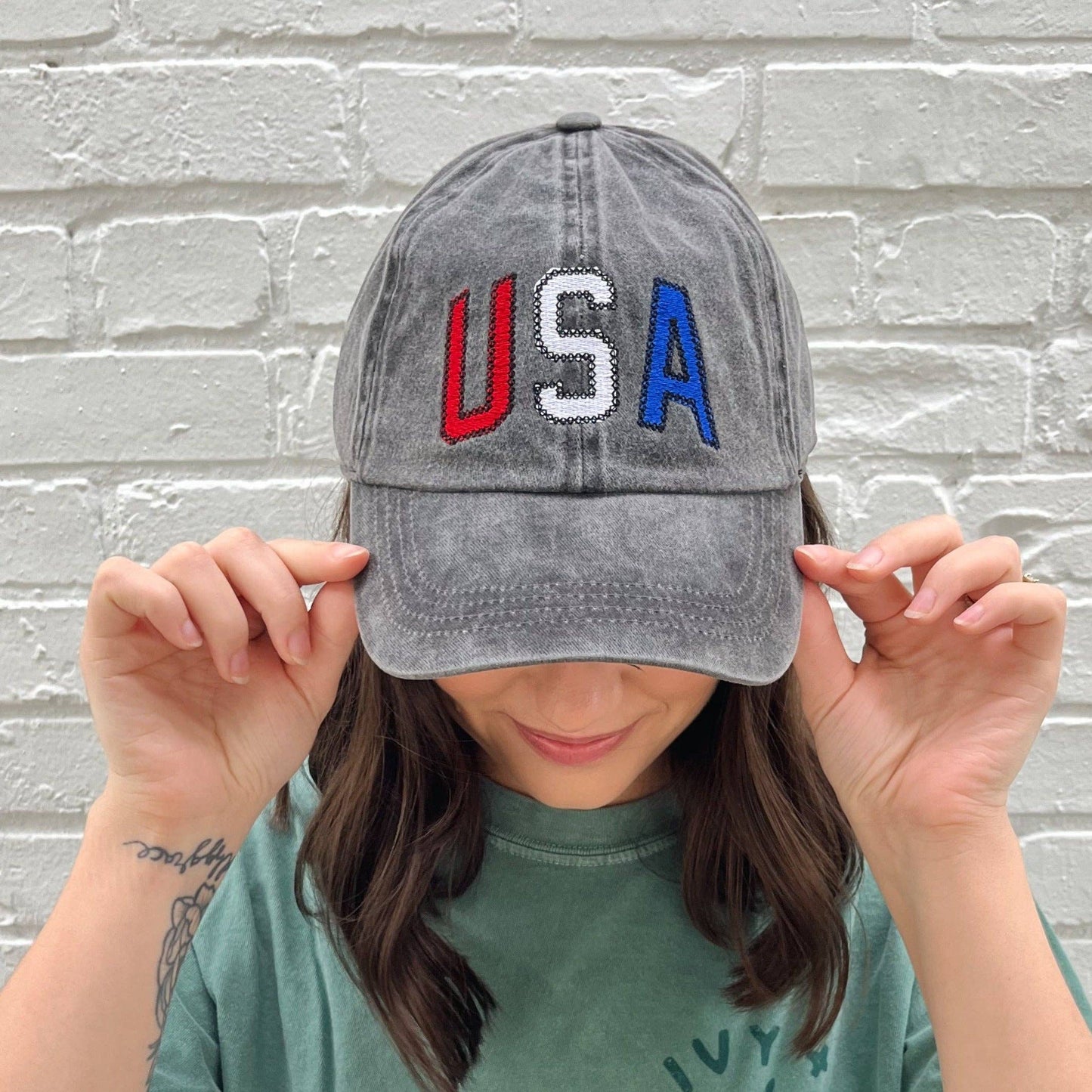 USA Arch Hat: Black