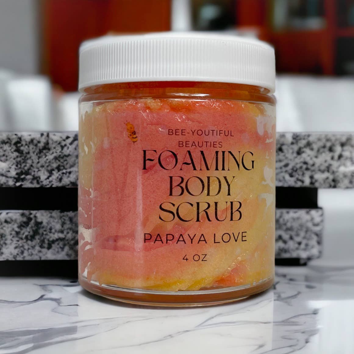 Papaya Love Foaming Body Scrub: 2 Oz (Sample)
