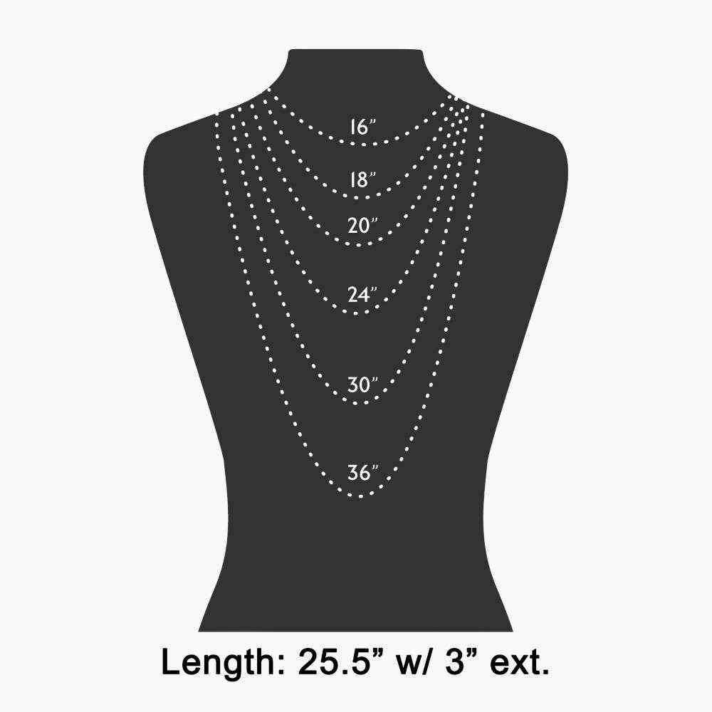 Long Pearl Station Chain Necklace Set: GD