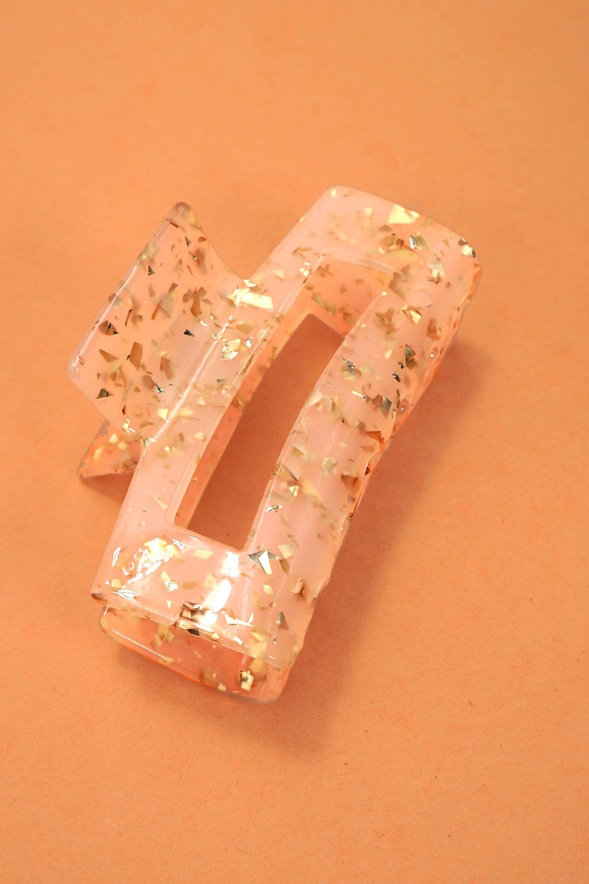 LARGE TRENDY GLITTER RECTANGLE HAIR CLAW CLIPS | 40H901: Multi