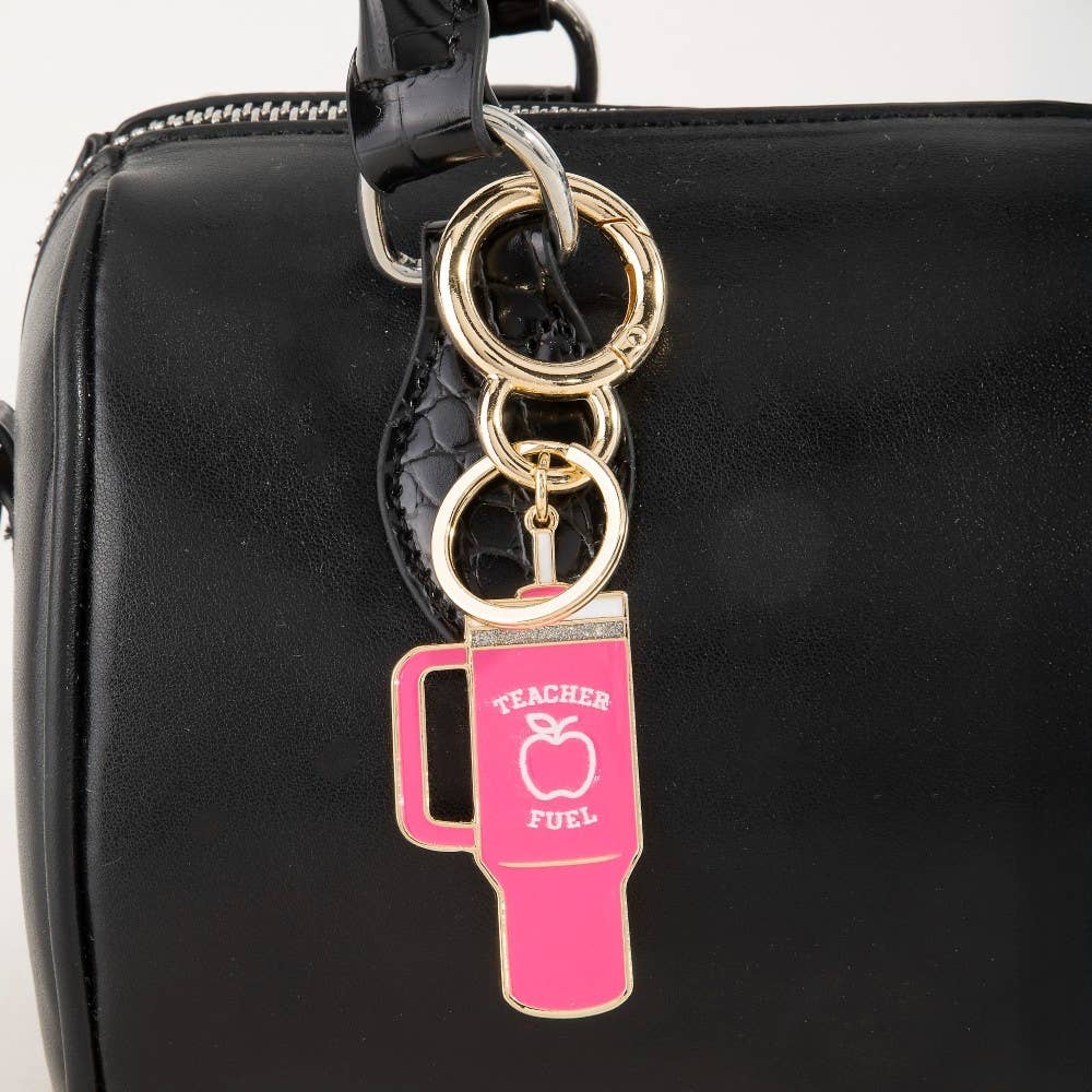 Teacher Fuel Tumbler Bag Charm Keychain: HPK