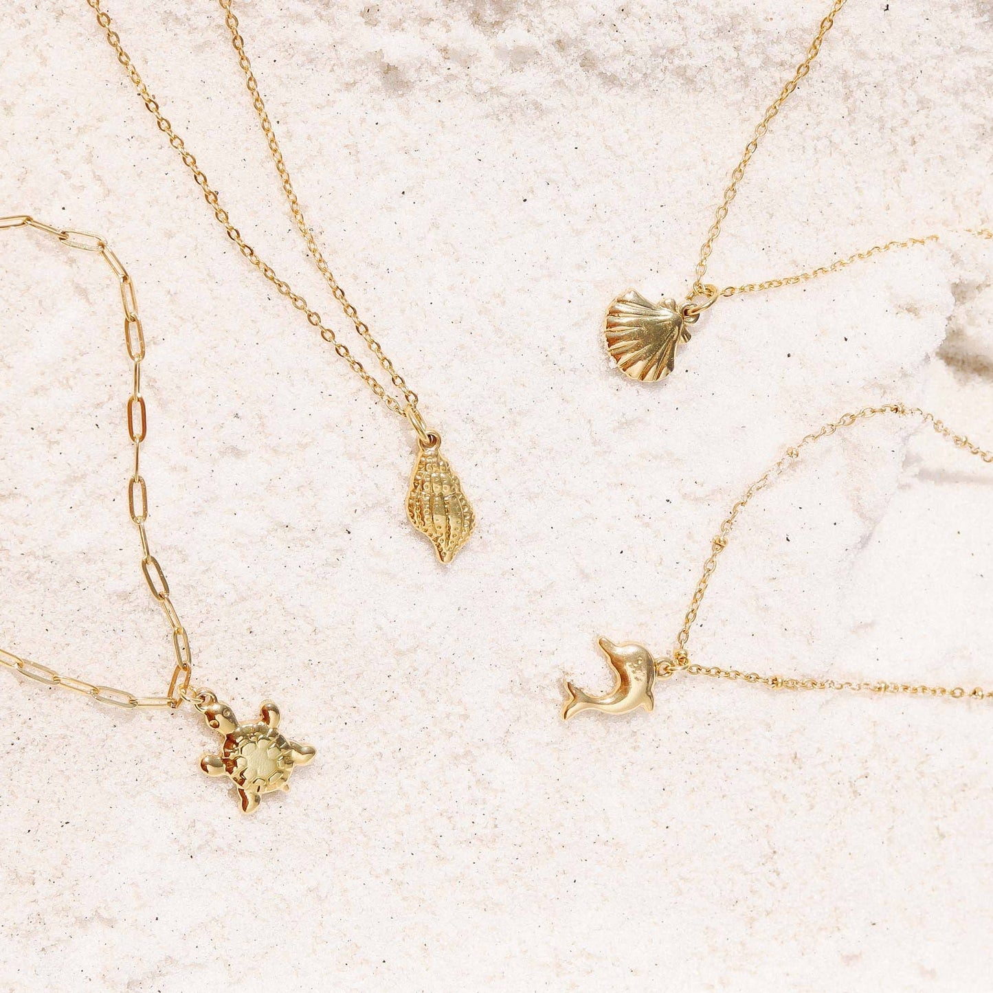 18K Gold PVD Stainless Steel Sea Turtle Charm: Gold