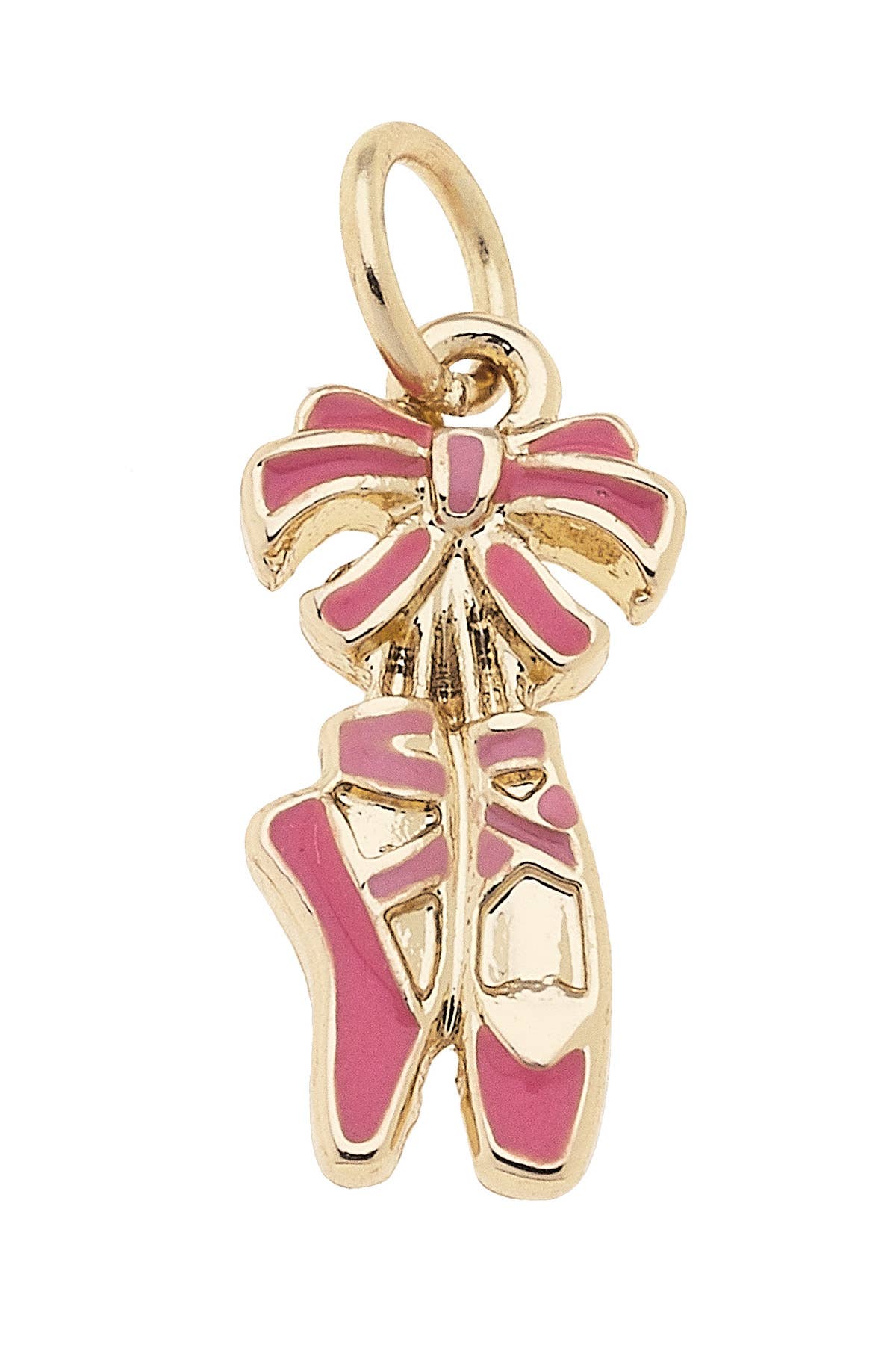 Ballet Enamel Pointe Shoes Charm in Light Pink