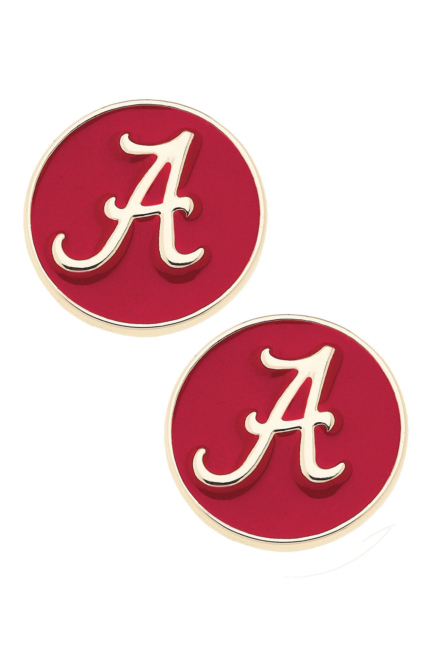 Alabama Crimson Tide Logo Circle Stud Earrings