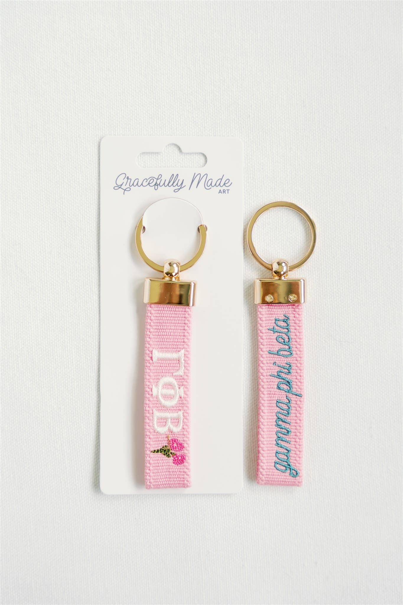 Gamma Phi Beta Embroidered Keychain, Sorority