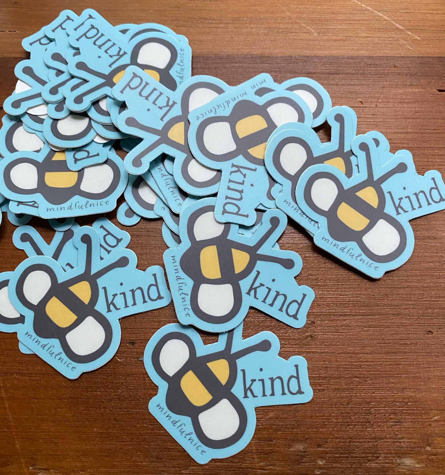 Be kind bee hand drawn waterproof vinyl sticker decal
