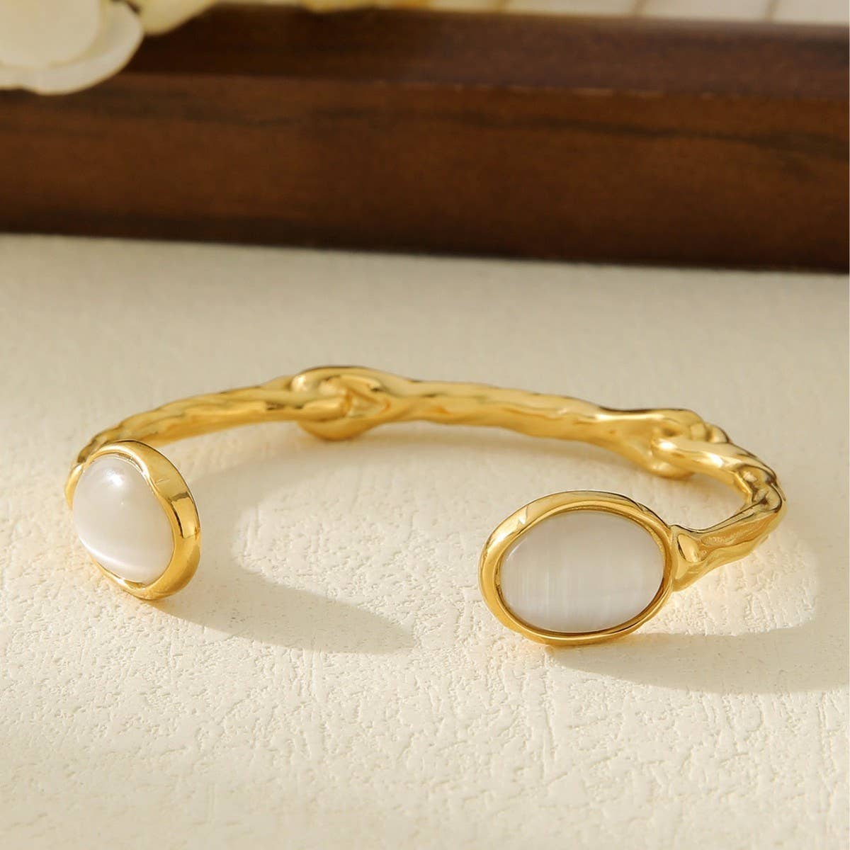 IRREGULAR RETRO SIMPLE EMBEDDED BRACELET_CWMM3730: GREEN / OS