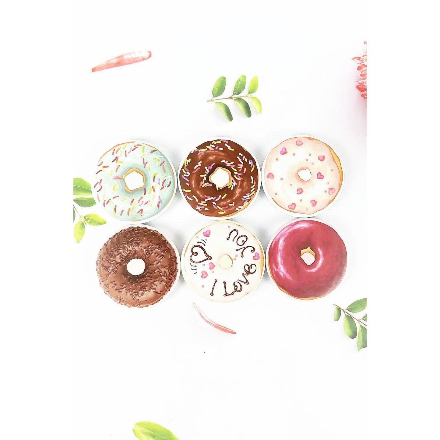 ROUND MINI COMPACT MIRROR OF ASSORTED CUTE DONUT PRINT
: ASSORTED / ONE(12)