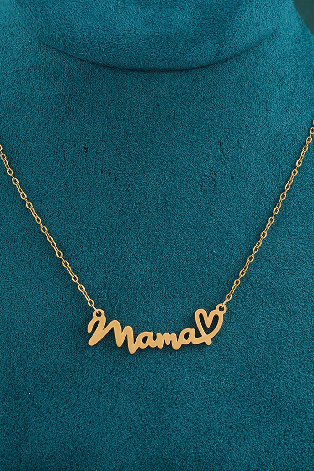 LDC mama Heart Pendant Chain Necklace: Gold