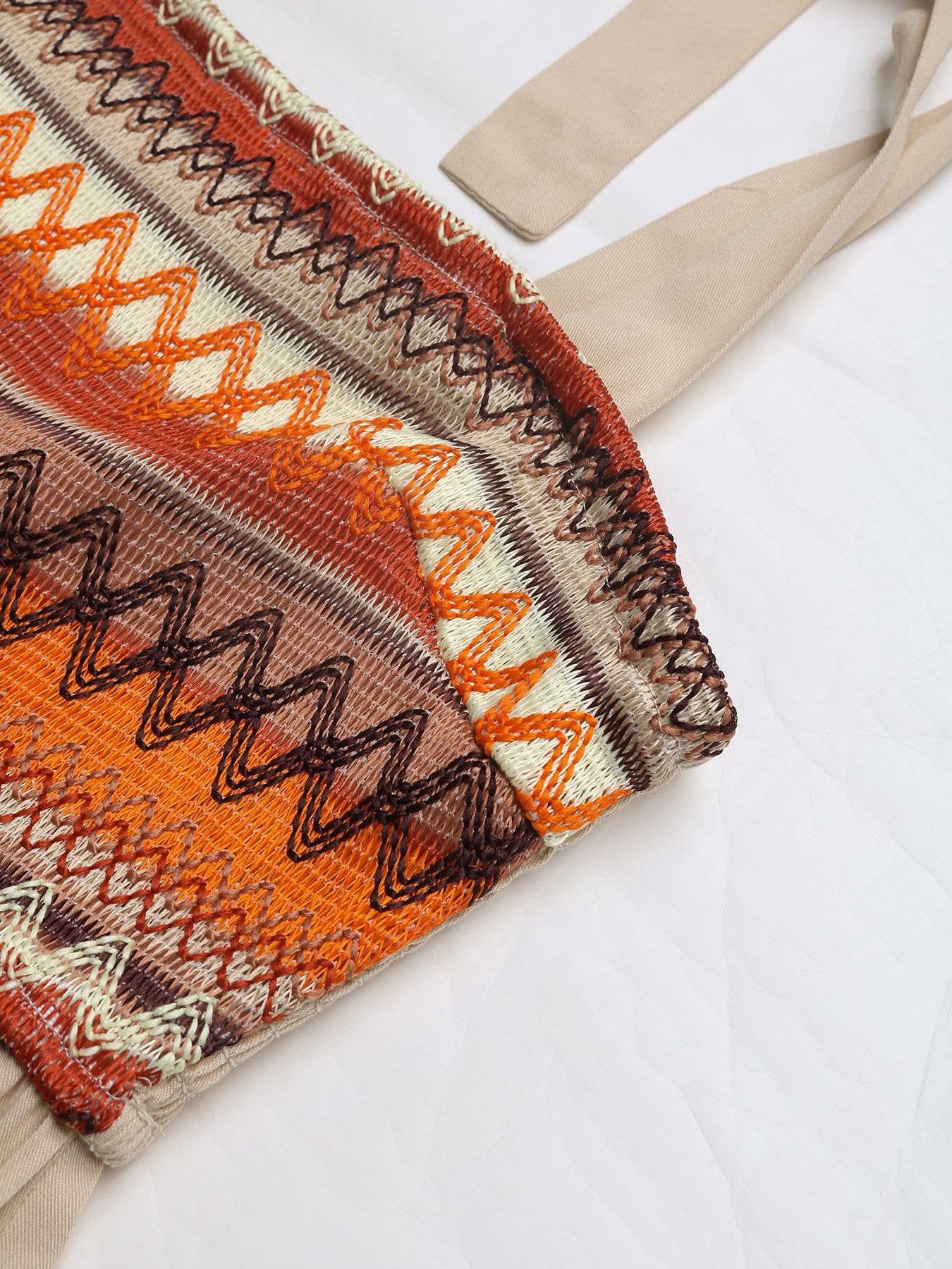 Suspenders A Hem Panelled Ethnic Dress: Apricot / XL