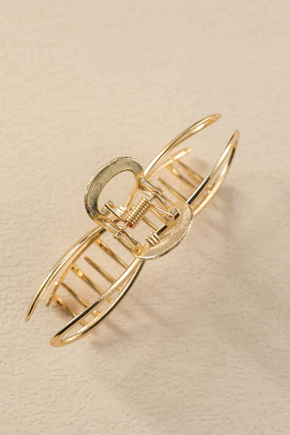 Bowknot Shape Claw Clip: Gold / One Size