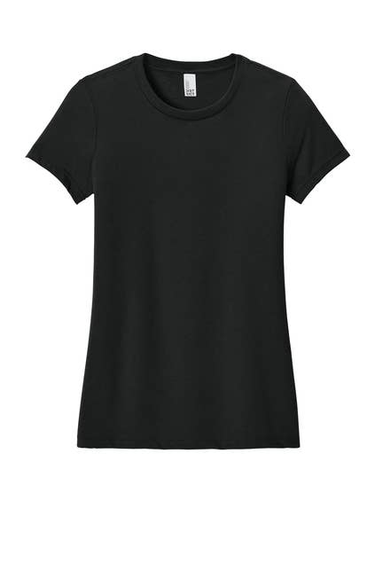 District® Women’s Perfect Blend® CVC Tee: Heathered Navy / XS