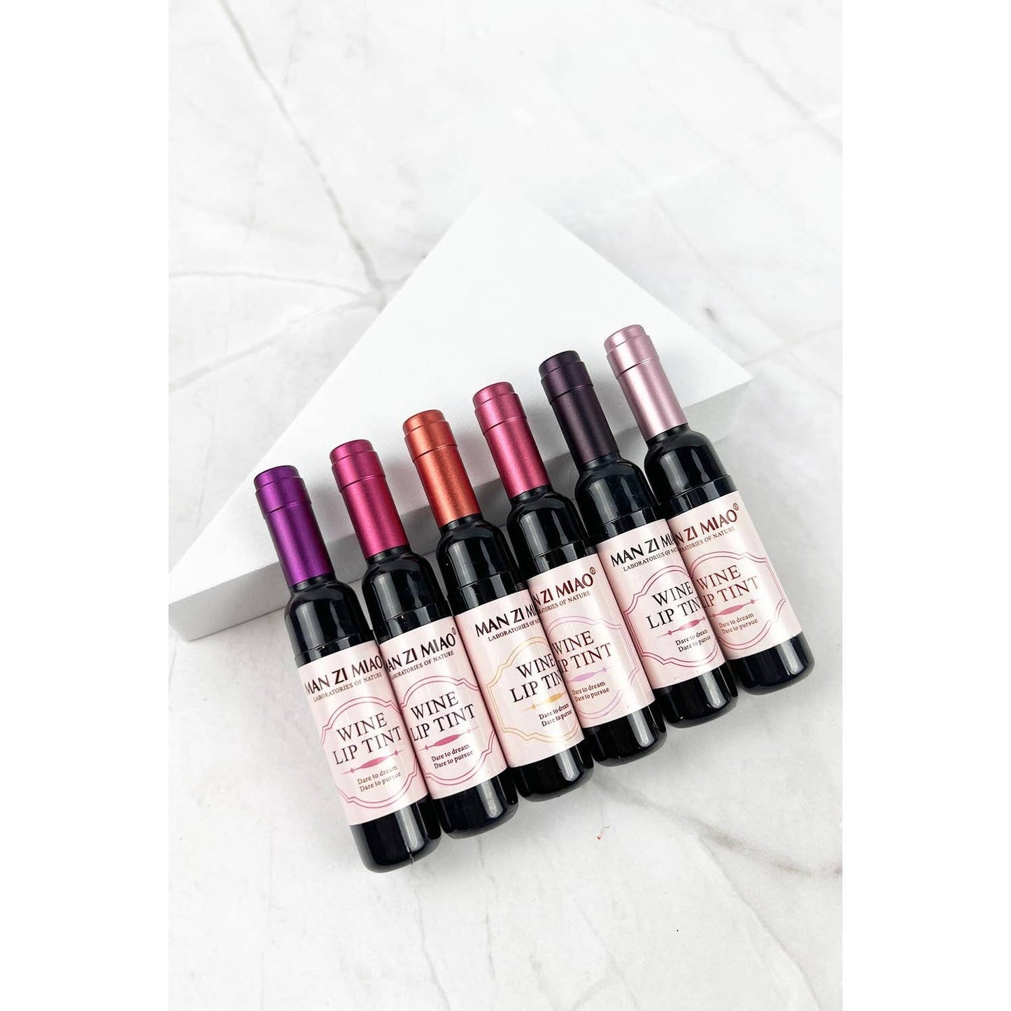 MINI WINE BOTTLE  LONG LASTING WATERPROOF  LIP TINT: ASSORTED / ONE(24)