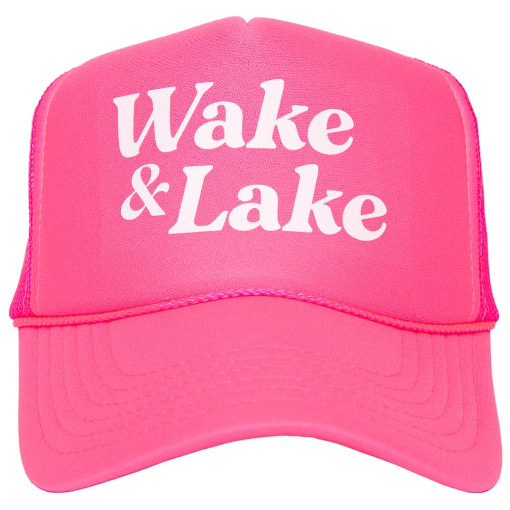 Wake & Lake Wholesale Foam Trucker Cap: Hot Pink