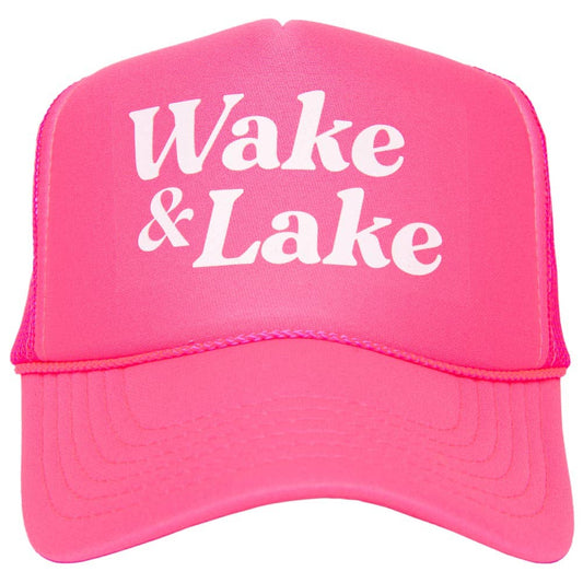 Wake & Lake Wholesale Foam Trucker Cap: Hot Pink