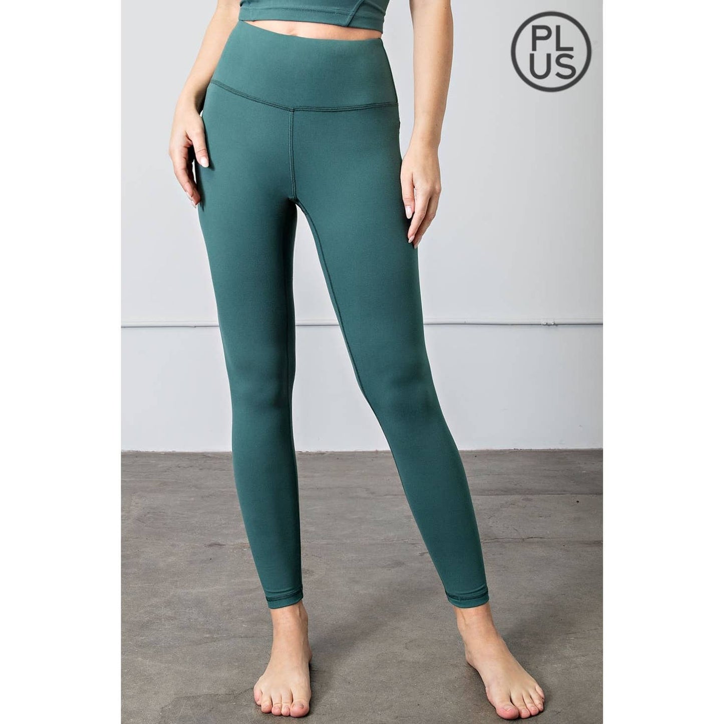 PLUS SIZE BUTTER SOFT BASIC FULL LENGTH LEGGINGS: Black / 2X