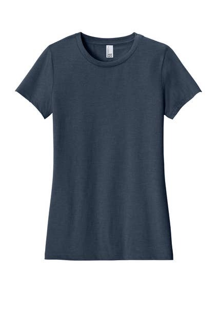 District® Women’s Perfect Blend® CVC Tee: Heathered Navy / XS