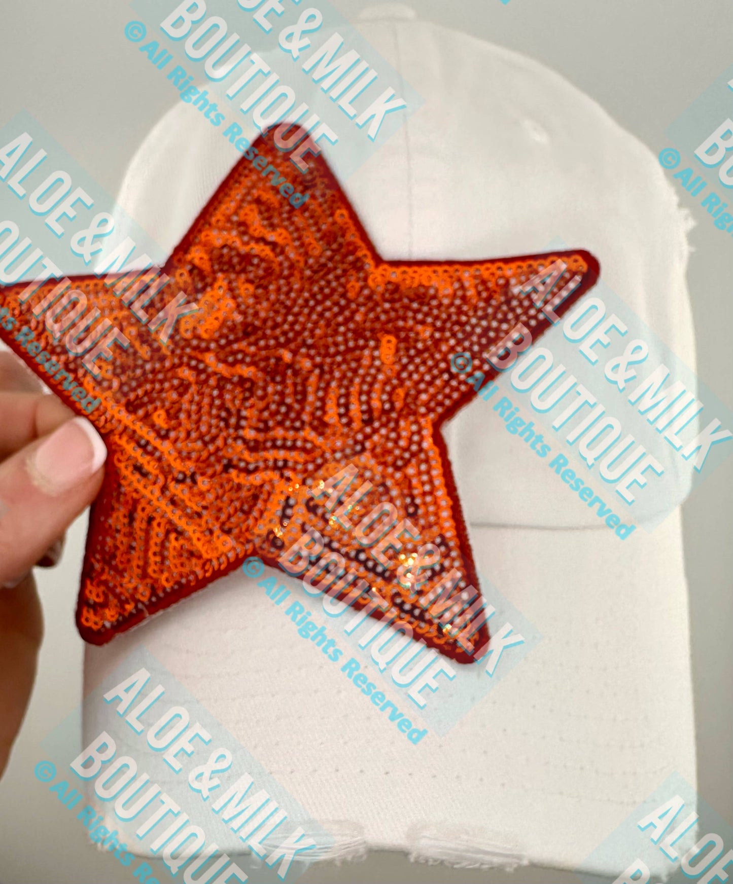 New Sequin Star Large, sequin star patch, cheer patch: Blue