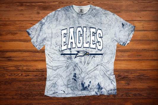 Eagles w/ Stripe Acid Washed Tee: Large