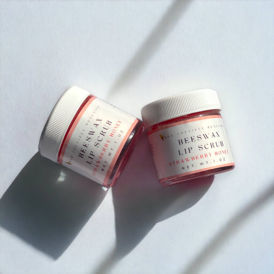 Beeswax Honey Lip Scrub: Coconut Vanilla Peach / .15 ounce tube