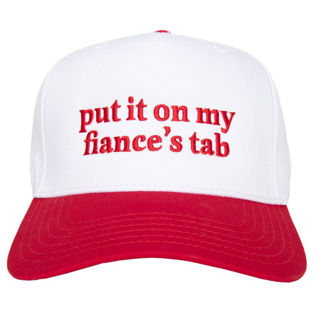 Put It On My Fiance's Tab Two-Toned Vintage Wholesale Hat: Pink and Tan