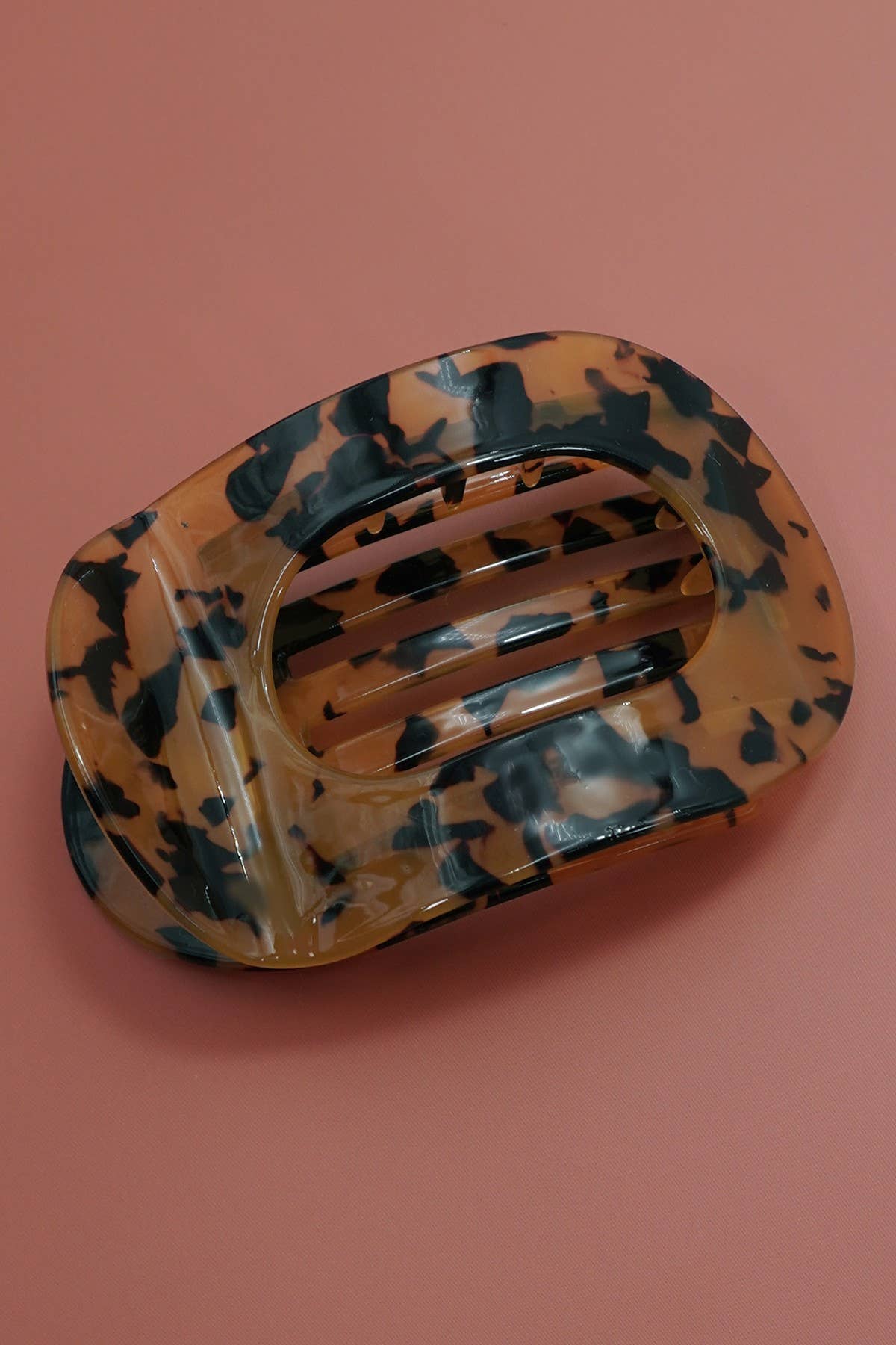 Jumbo Lay Flat Oval Hair Claw Clips Secure Styling | 40H993: Pink