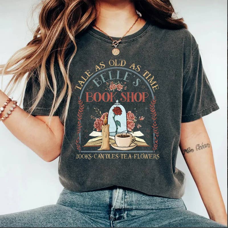 Fairy tales rose Graphic t-shirt: Purple / M