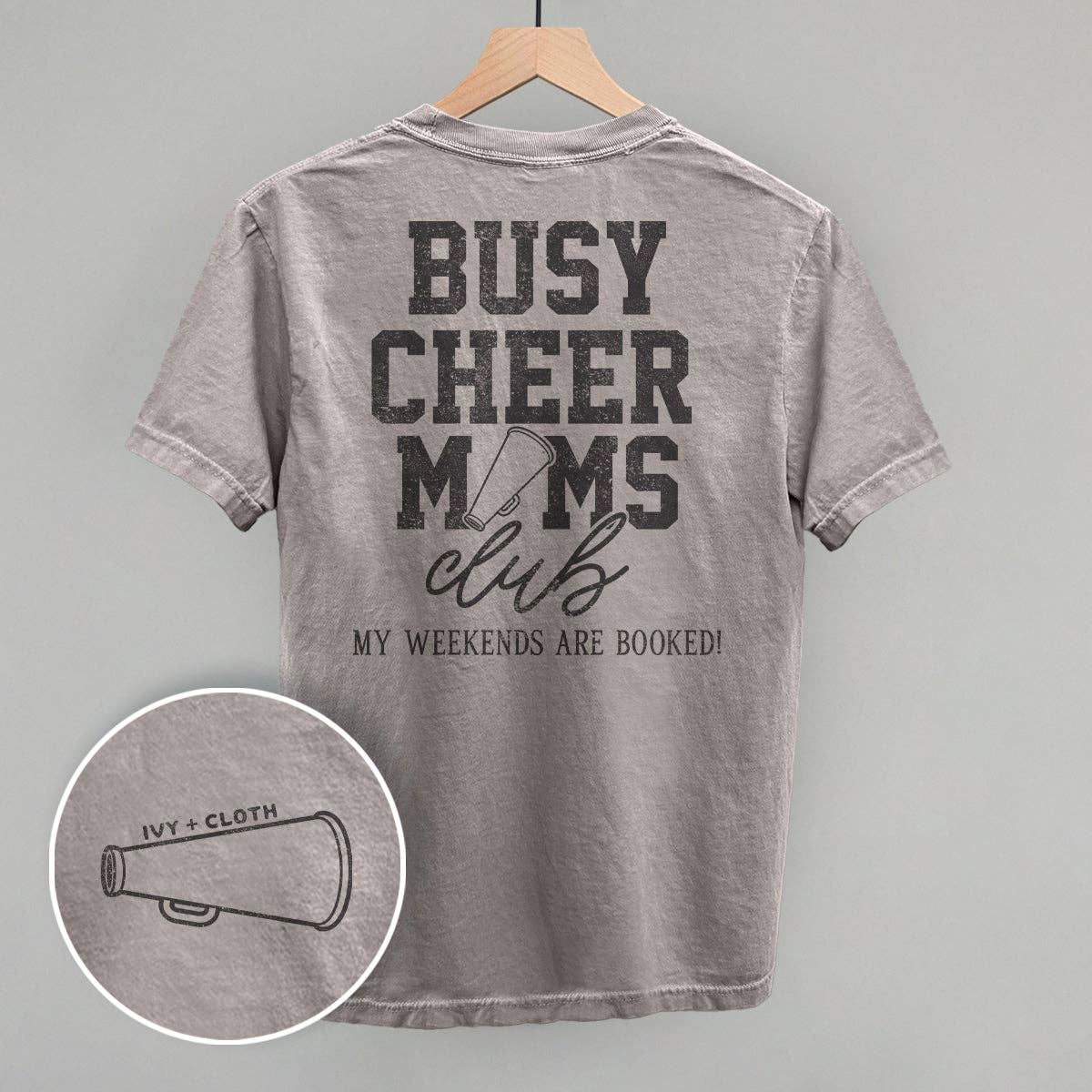 Busy Cheer Moms Club (Back Print): Light Pink / XL / Sweatshirt
