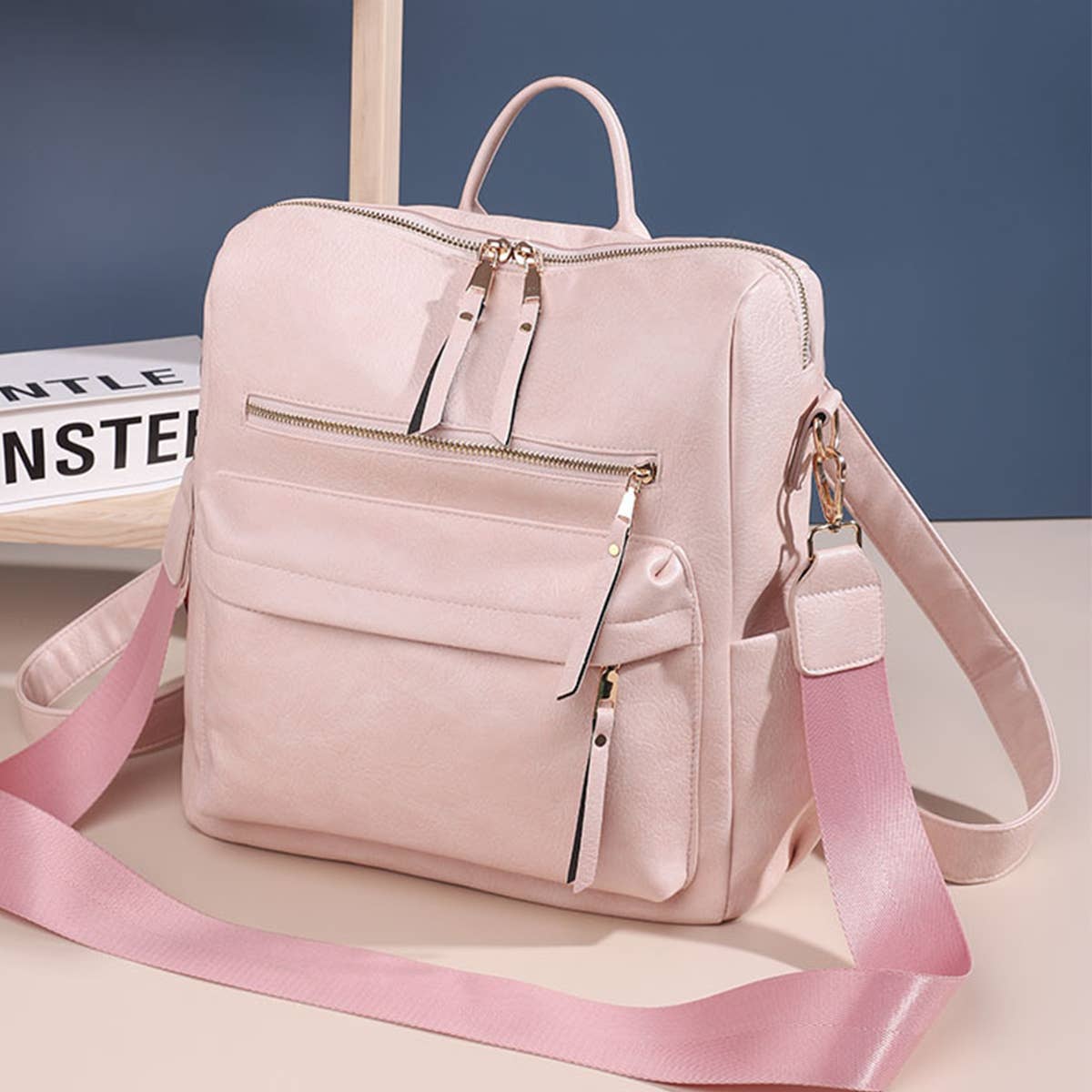 LEATHERL BACKPACKS LARGE CAPACITY CROSSBODY BAGS_CWAB0754: Purple / OS