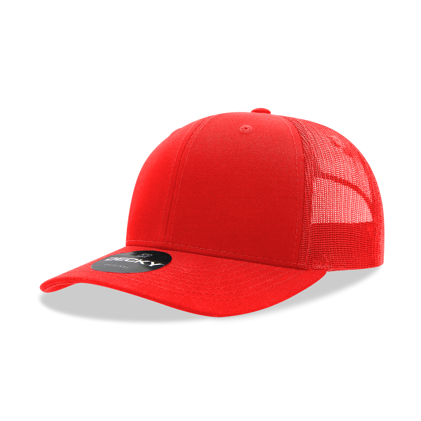 Decky 6021 Classic Trucker Hat, Mid Pro Trucker, 6 Panel Cap: White