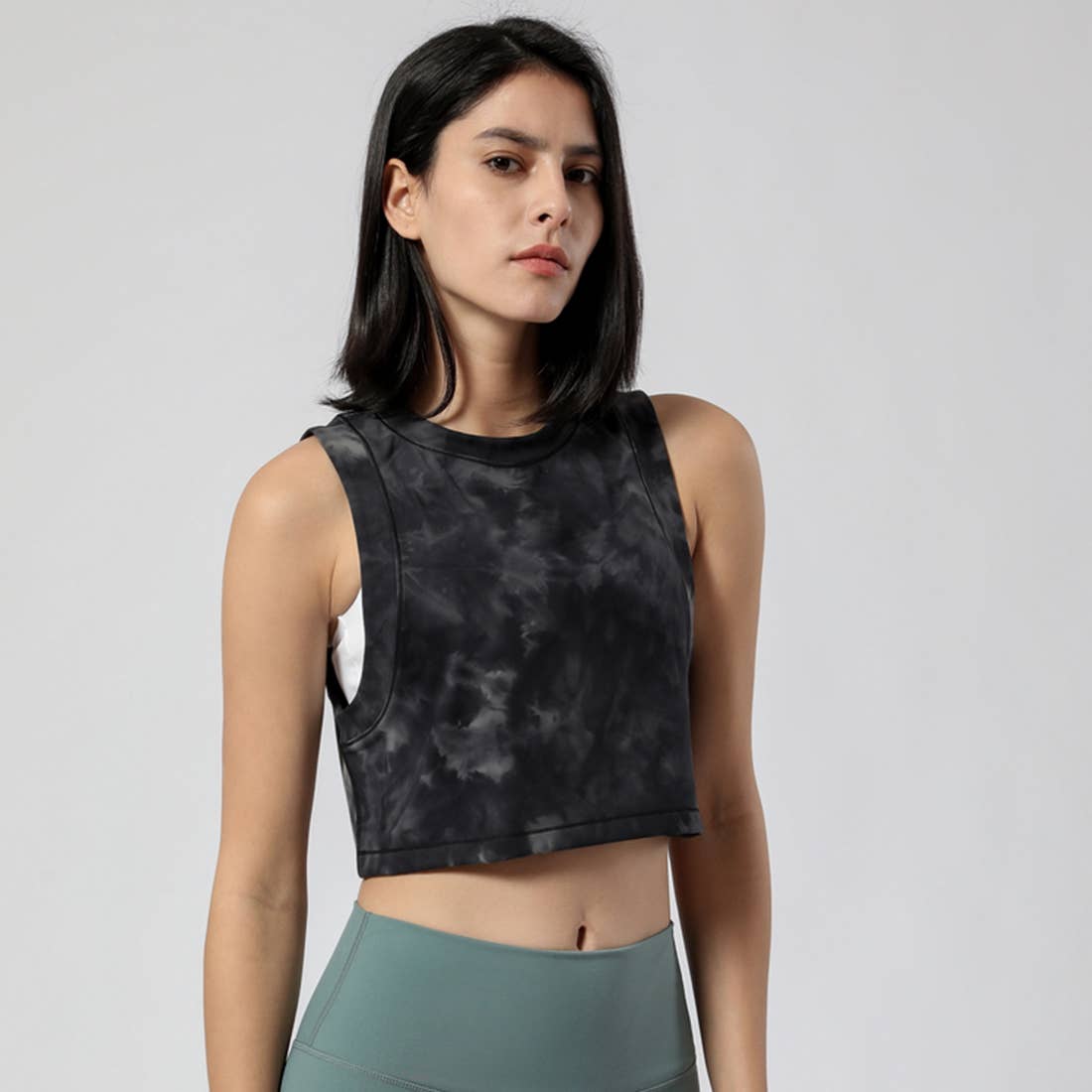 Women Fitness Yoga Loose Elastic Sport Tank Top: Gray / XL