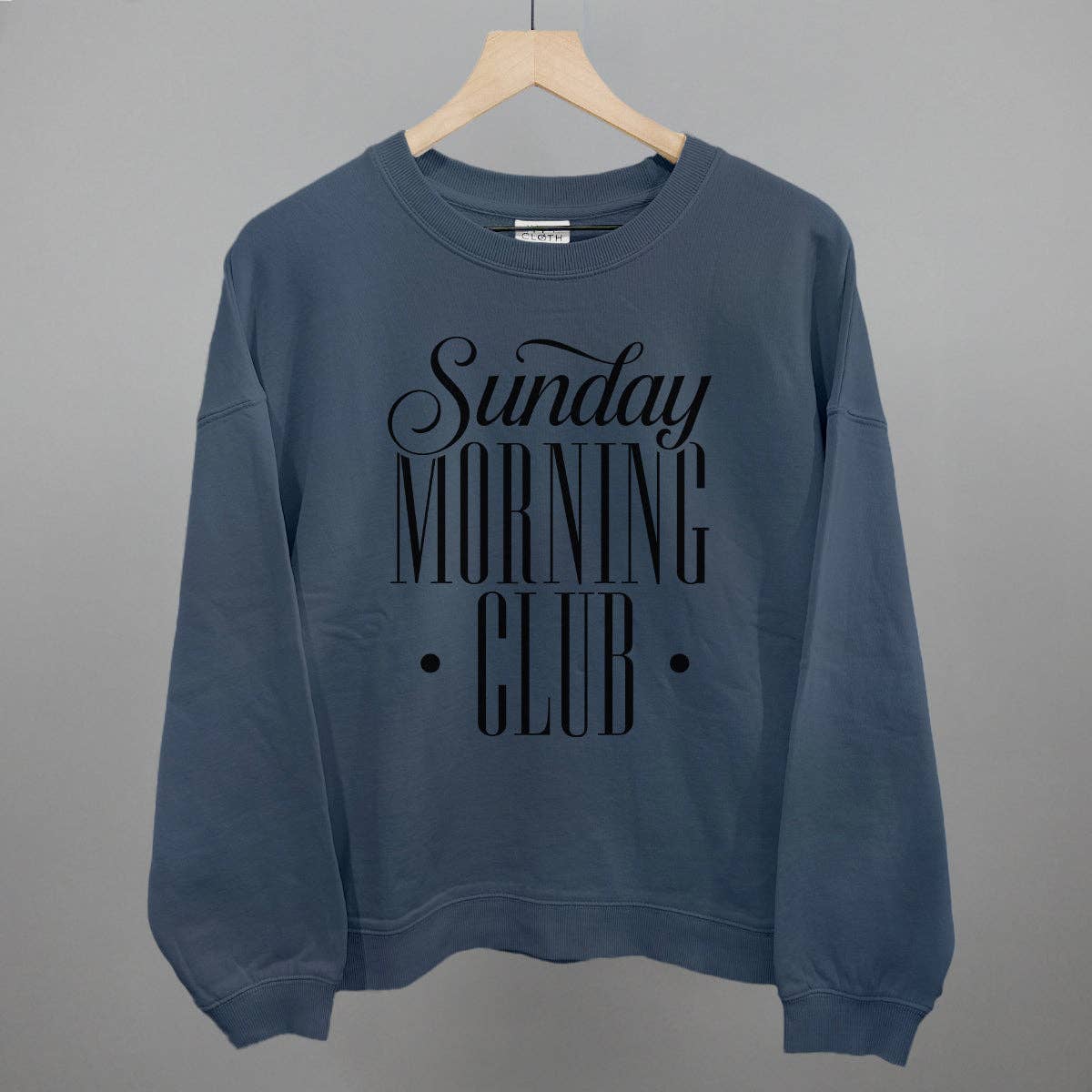 Sunday Morning Club: Bone / M / Oversized Boxy Crew