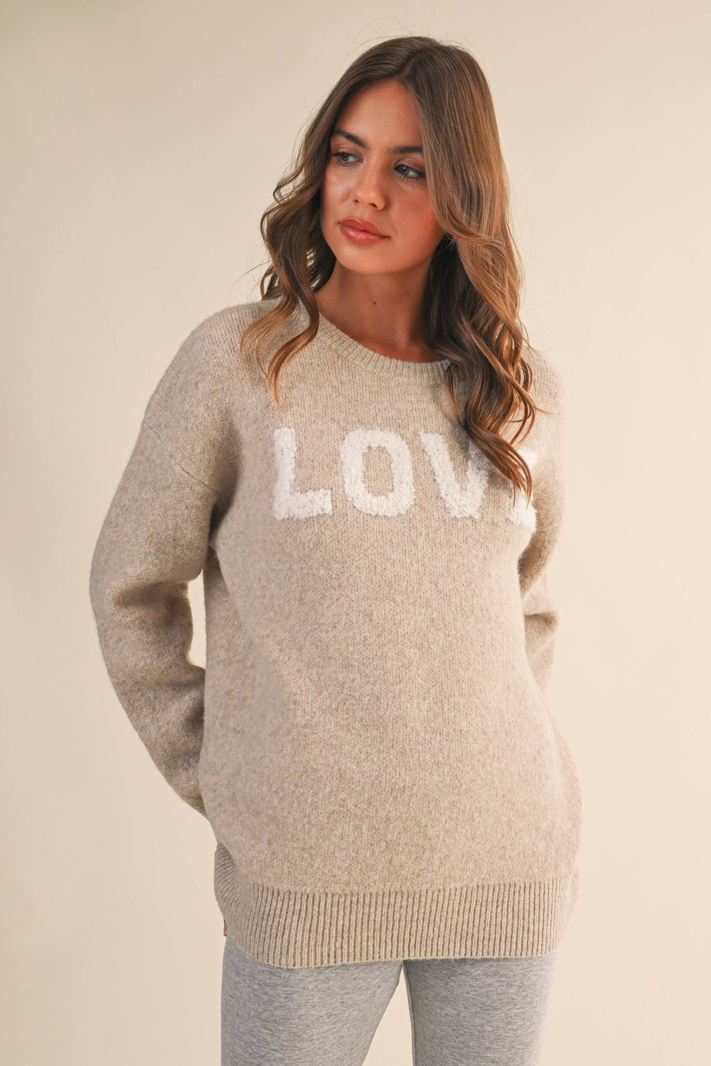 IT4433 LOVE COZY SOFT SWEATER TOP: SAGE / M