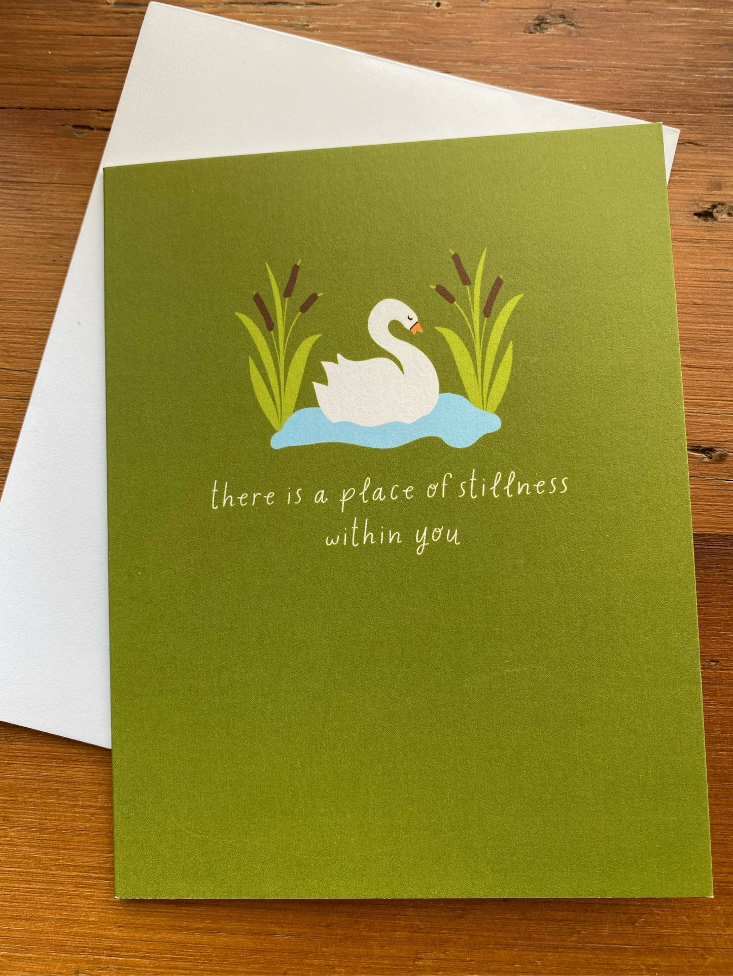 Mindful Messages Mindfulness Greeting / Note Card - Swan