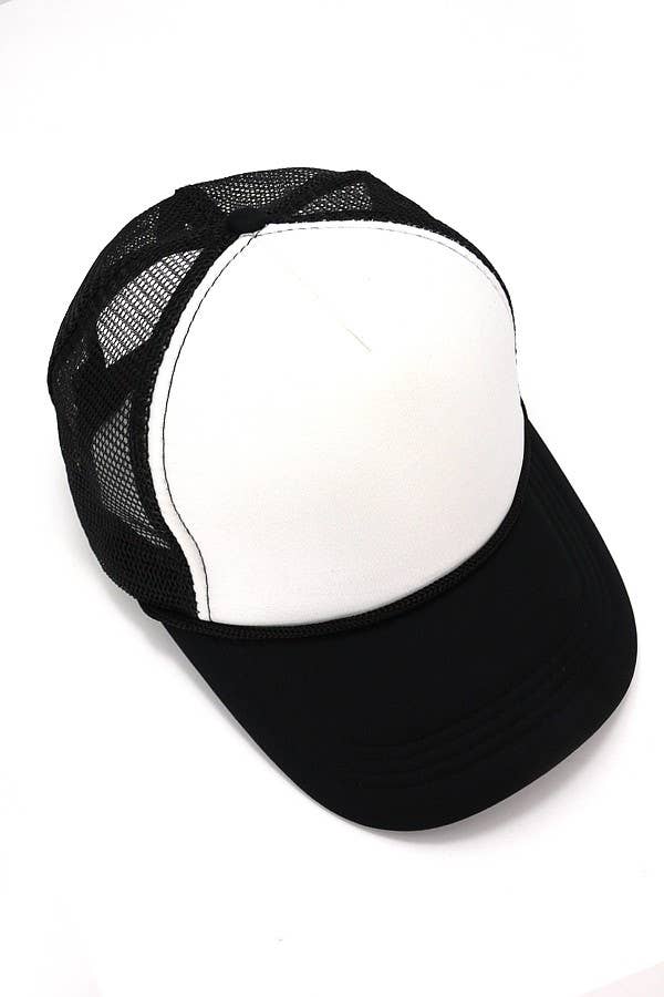 TRUCKER HAT FOAM FRONT MESH BACK HAT CAP | 40HW725: RED/WHITE