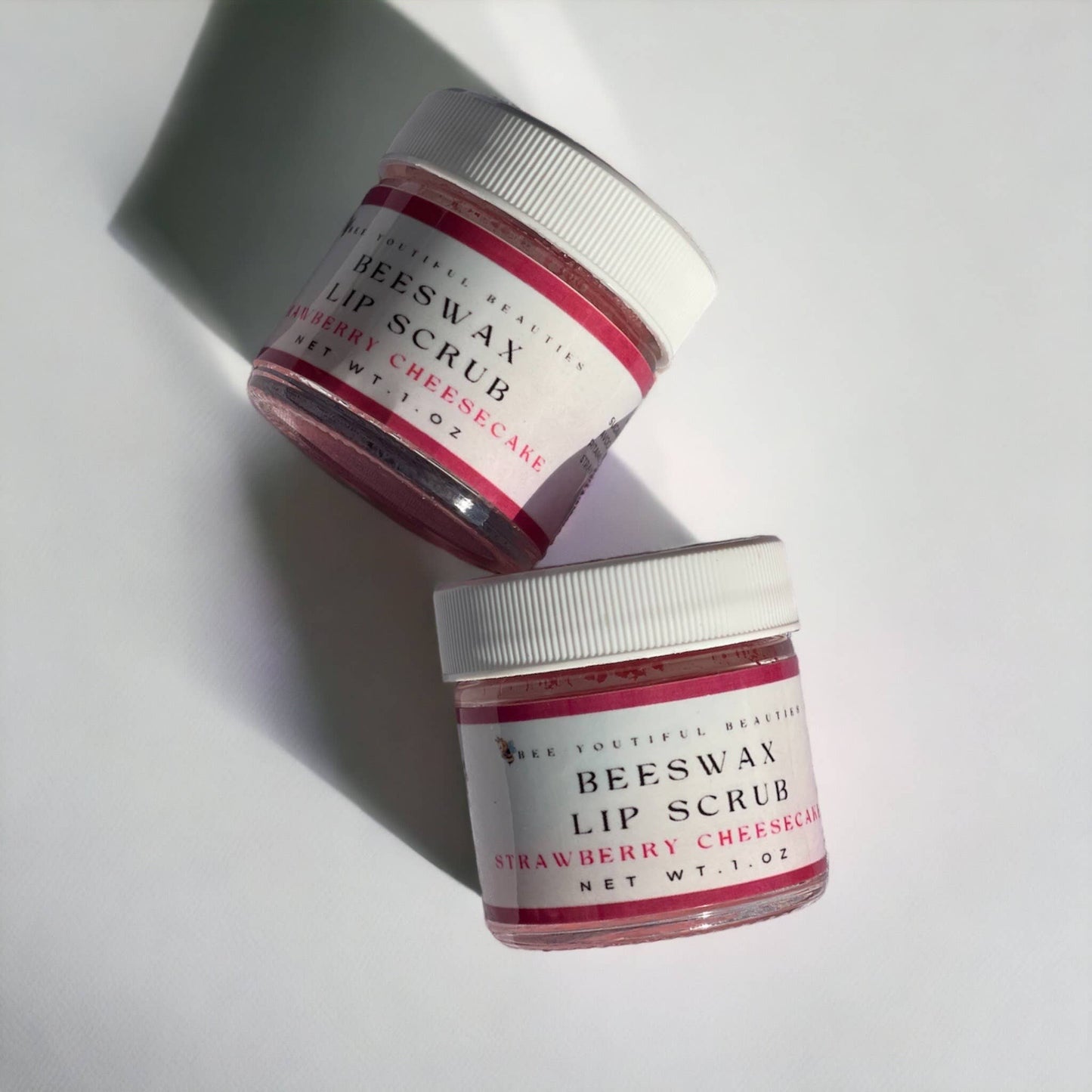 Beeswax Honey Lip Scrub: Strawberry / .15 ounce tube