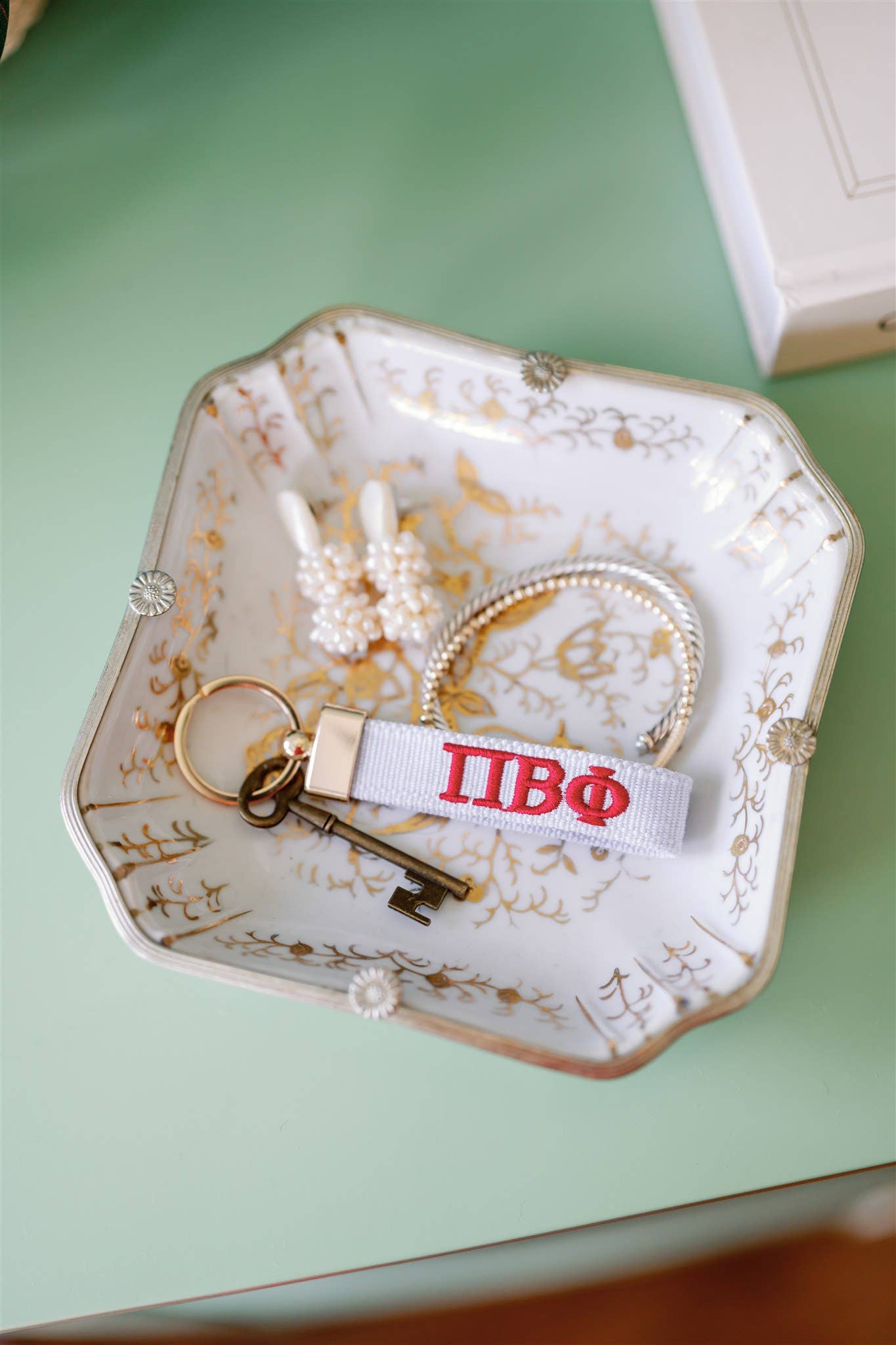 Pi Beta Phi Embroidered Keychain, Sorority