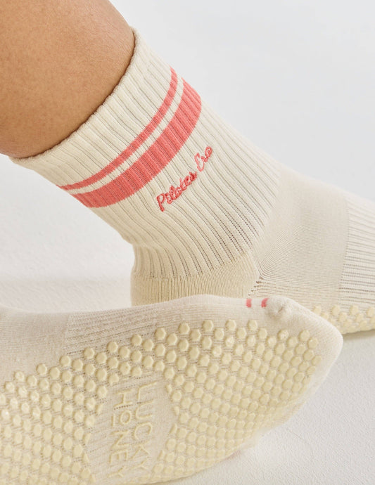 The Pilates Era Grip Sock: Blush