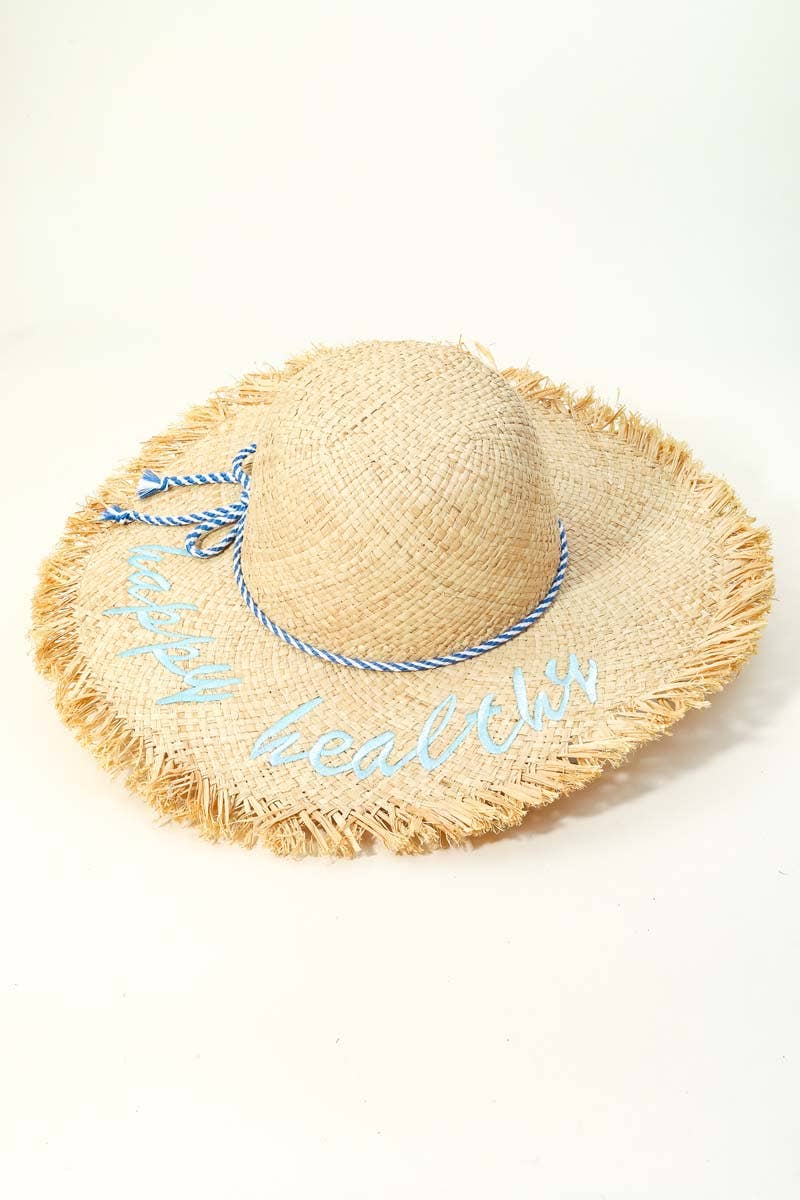 Happy Healthy Raffia Sun Hat: BK