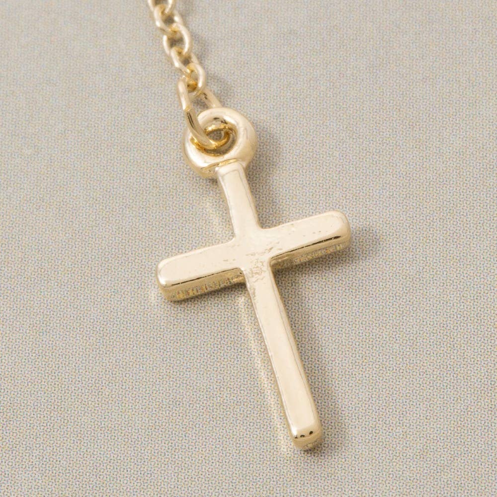 Cross Pendant Y Chain Necklace: S