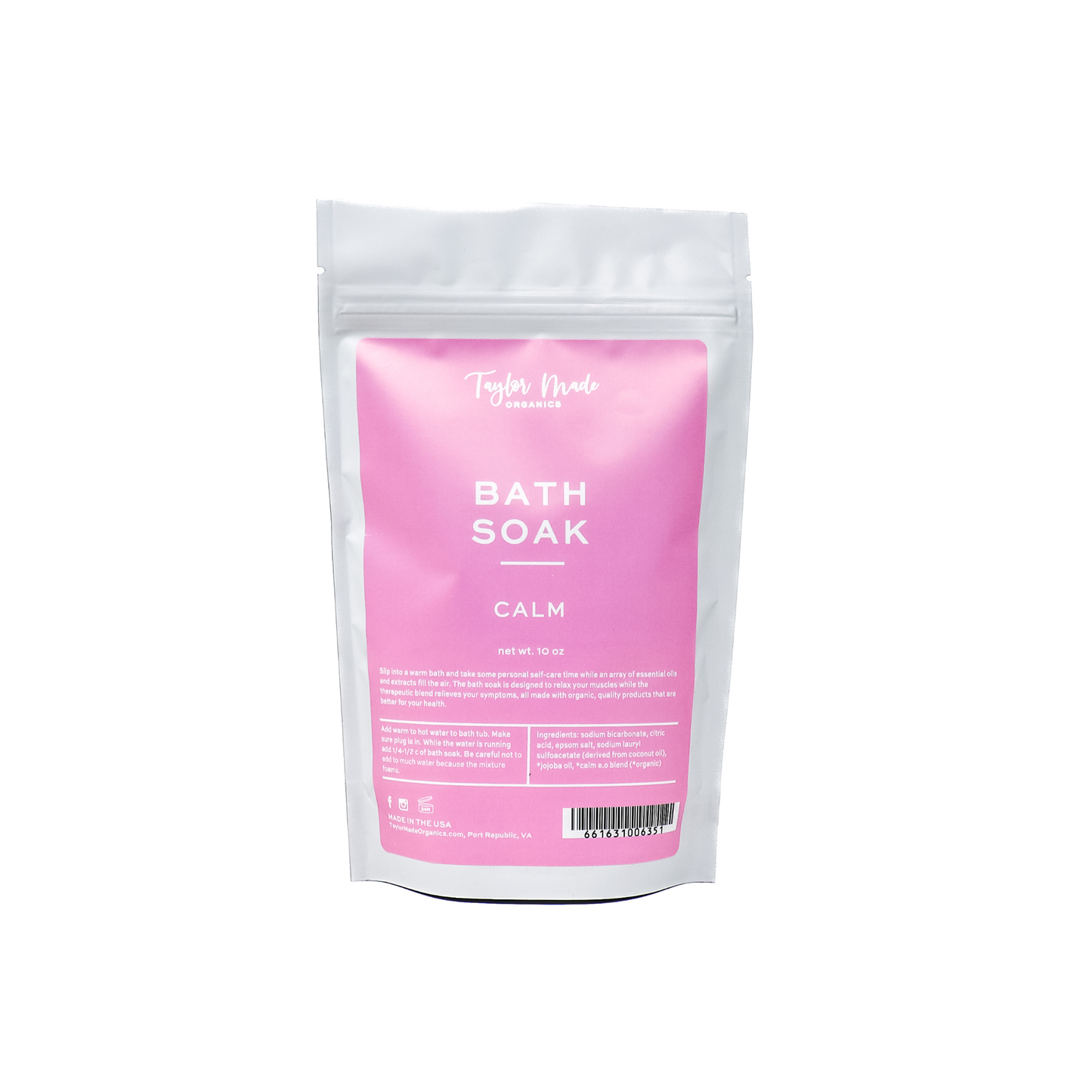 Essential Oil Blend Bath Soak - SLS, Paraben, Phthalate Free: Cold + Sinus